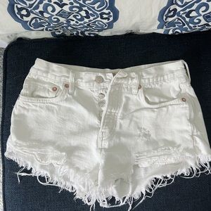 Free people loving good vibrations cutoff shorts